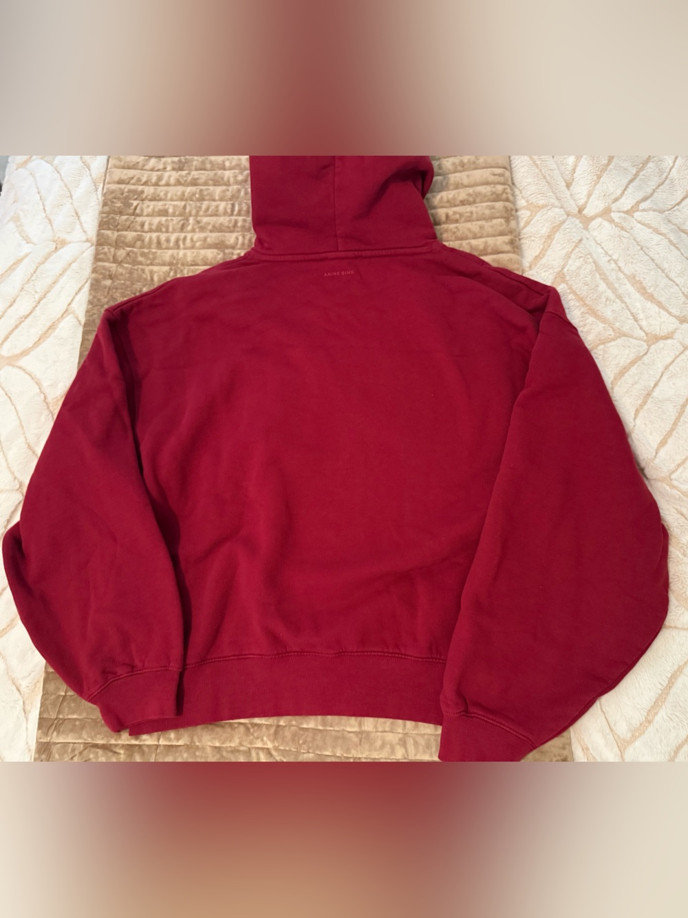Anine Bing NWT Alec Hoodie In Red Cotton - Picture 7 of 8